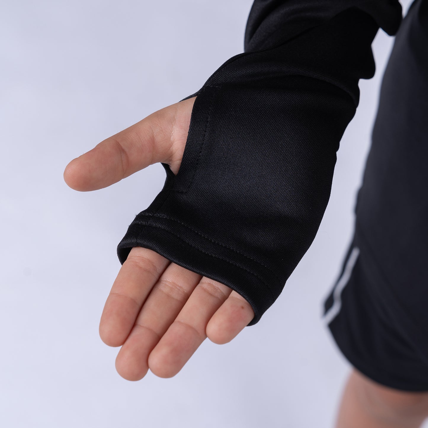 Unisex 1/4 Zip Top - Black