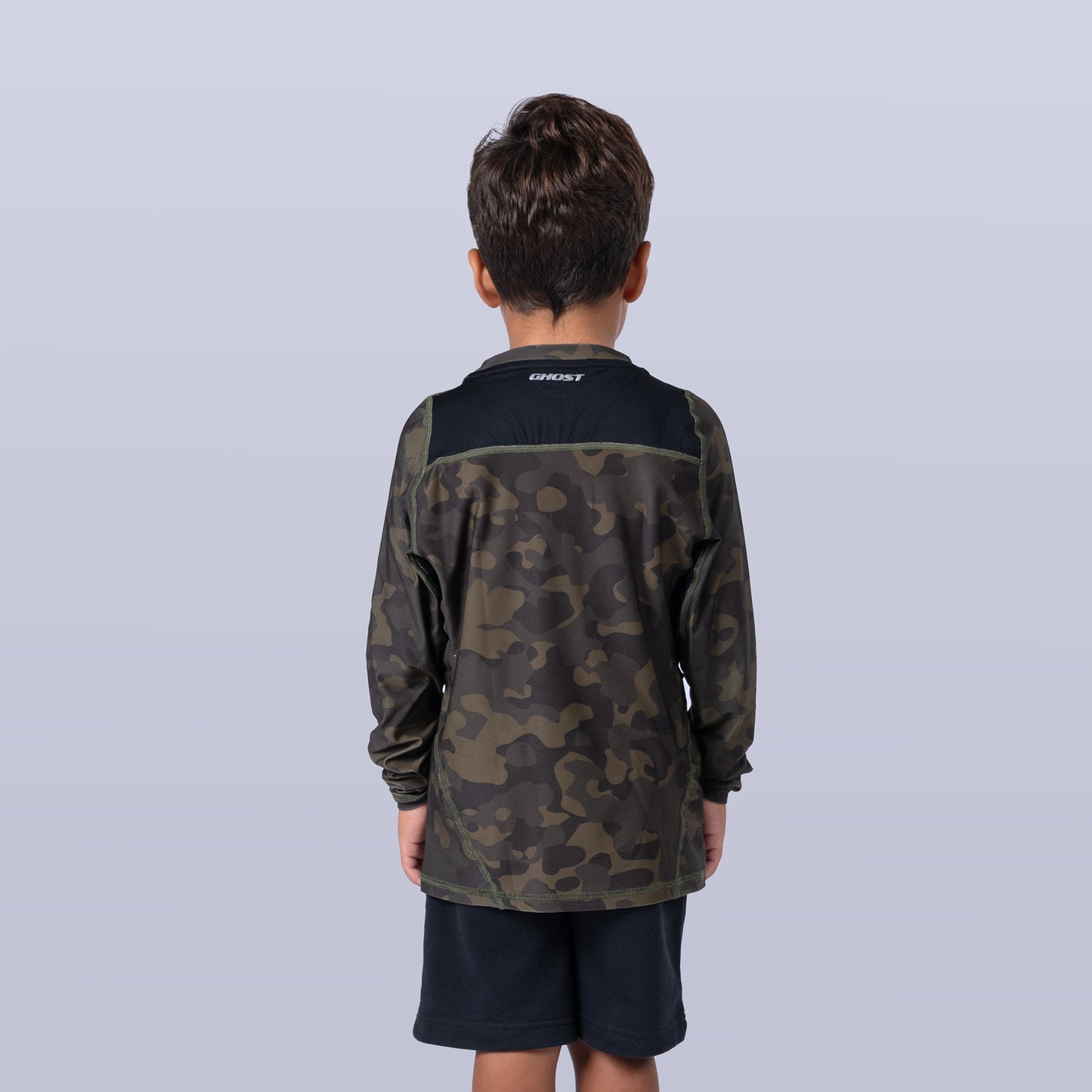 Unisex Long Sleeve Base Tee - Olive Camo