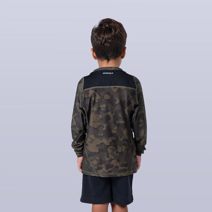 Unisex Long Sleeve Base Tee - Olive Camo
