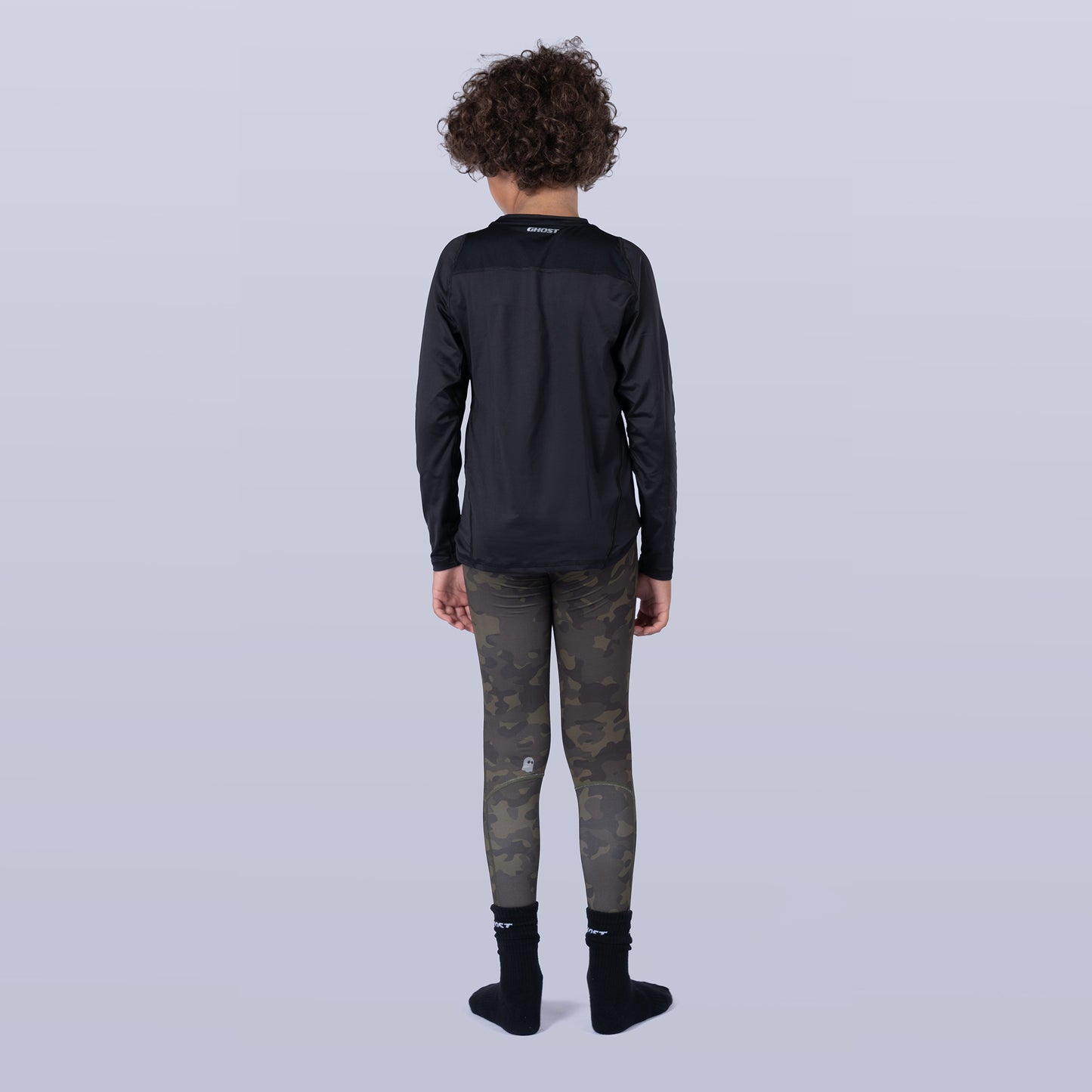 Boy's Base Leggings - Olive Camo