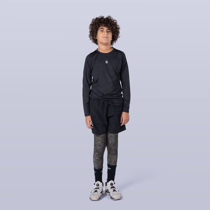 Boy's Base Leggings - Olive Camo