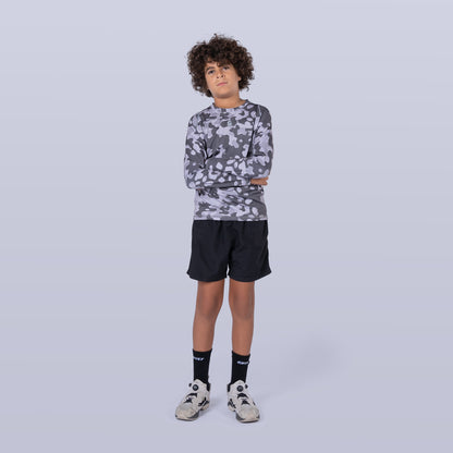 Unisex Long Sleeve Base Tee - Gray Camo