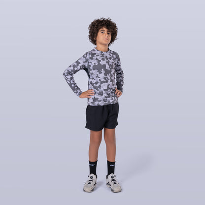 Unisex Long Sleeve Base Tee - Gray Camo