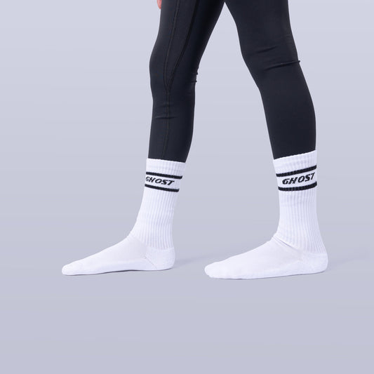 Retro Crew Socks (4 Pairs) - White
