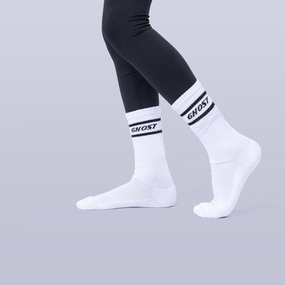 Retro Crew Socks (4 Pairs) - White
