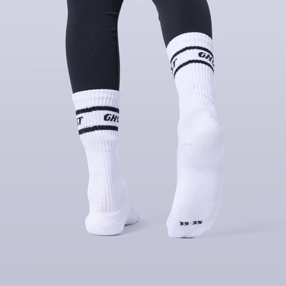 Retro Crew Socks (4 Pairs) - White