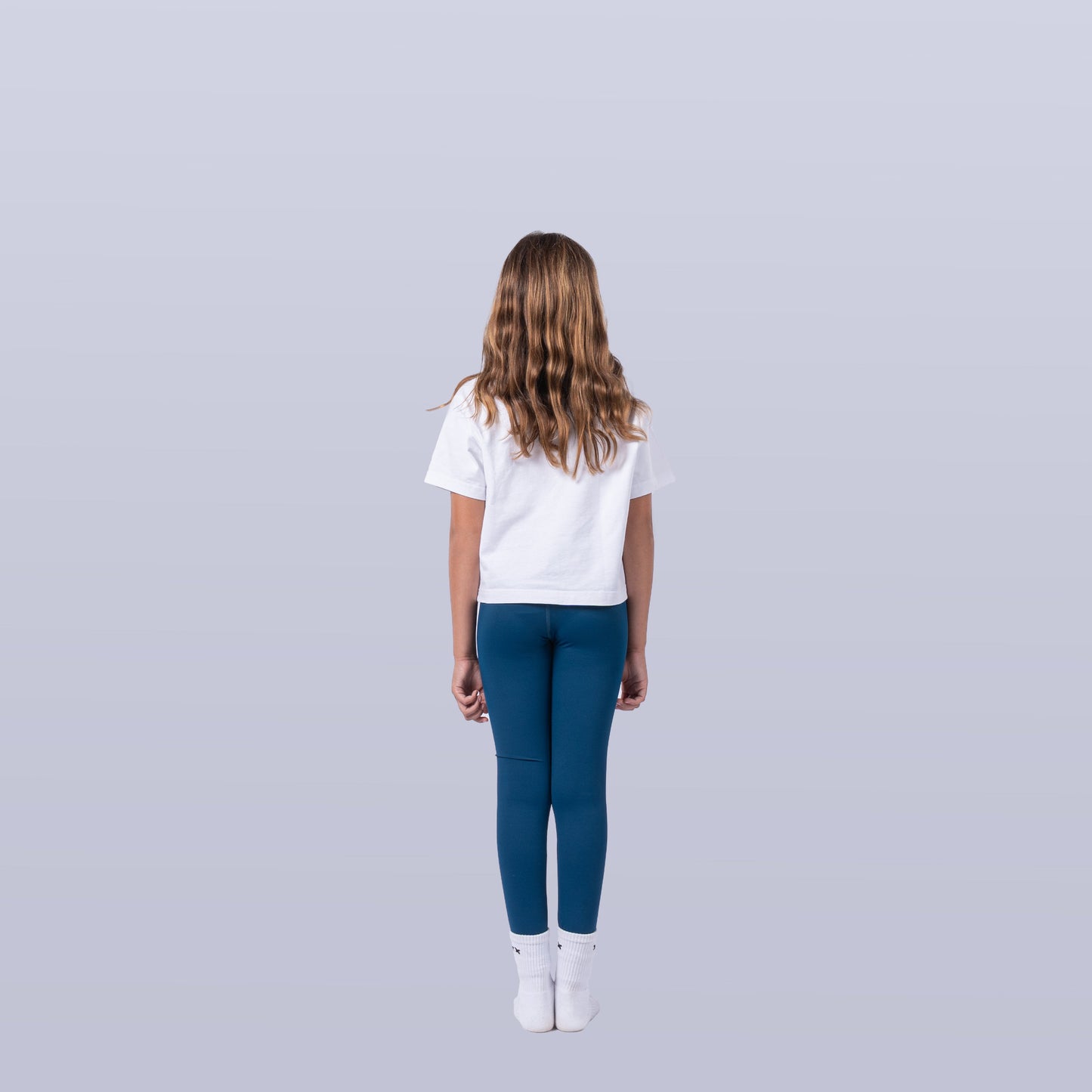 Girl's Sports Leggings - Teal Blue