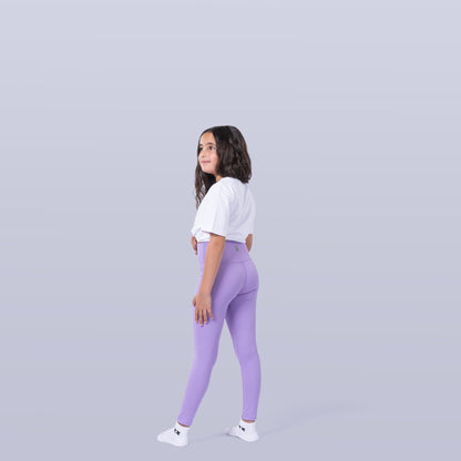 Girl's Sports Leggings - Lavender