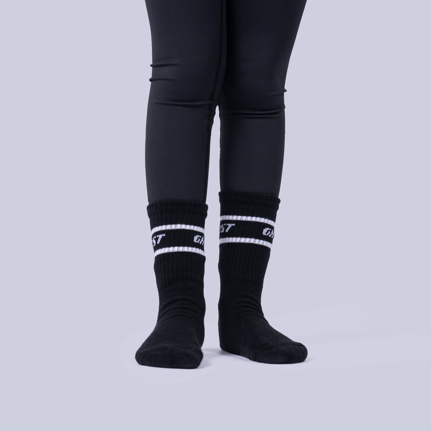 Retro Crew Socks (4 Pairs) - Black
