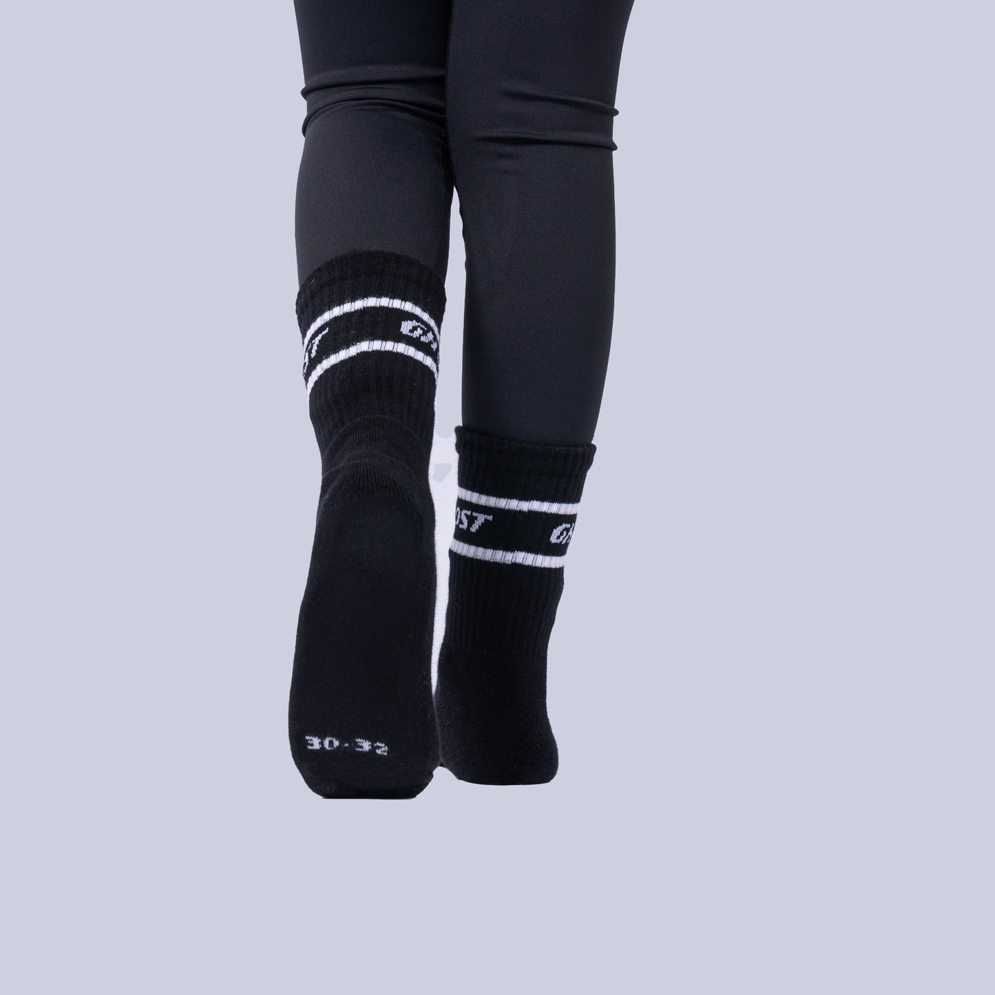Retro Crew Socks (4 Pairs) - Black