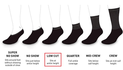 Cushioned Low Cut Socks (4 Pairs) - Black
